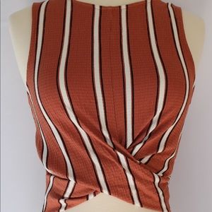 Crew Crop Top....Colors: rust (red)